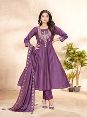 Roman Silk Anarkali Kurti Set for Women