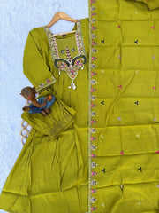 Roman Silk Anarkali Kurti Set for Women