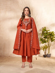 Roman Silk Anarkali Kurti Set for Women