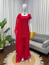 Royal Faux Georgette Thread & Sequin Kurta Pant Dupatta Set