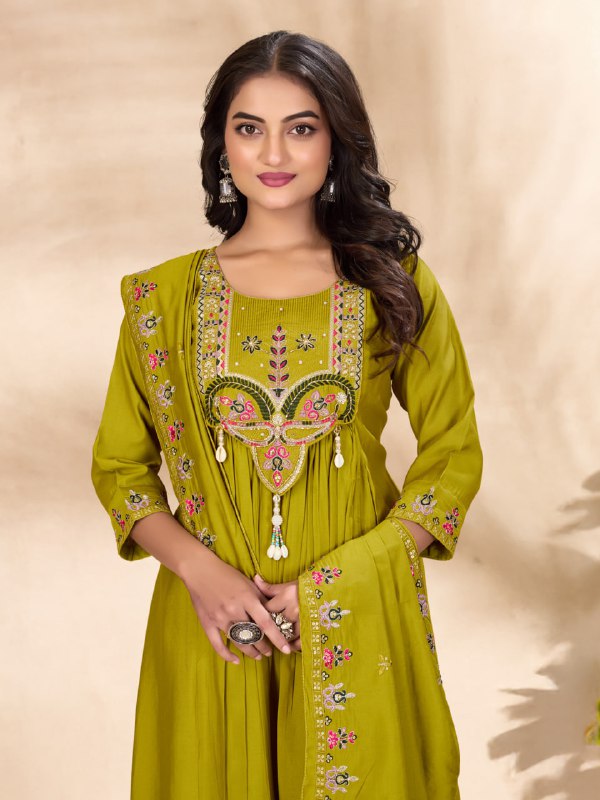Roman Silk Anarkali Kurti Set for Women