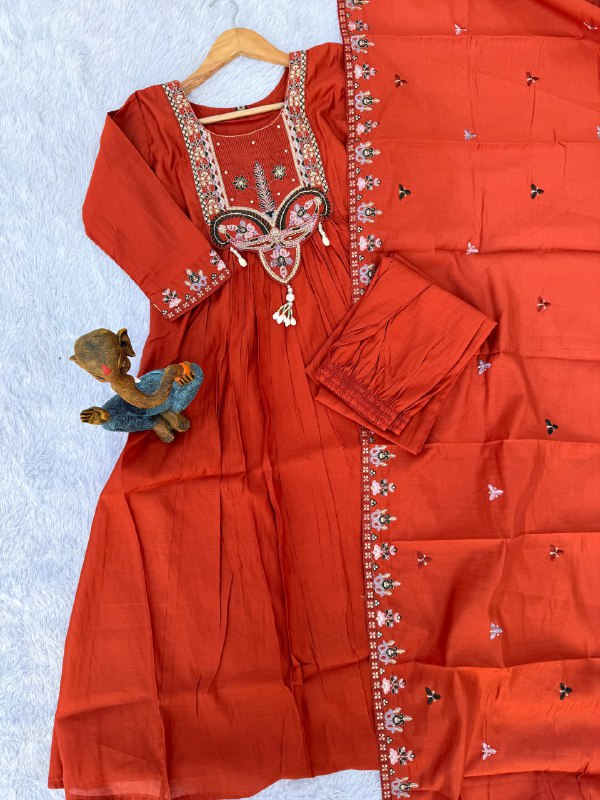 Roman Silk Anarkali Kurti Set for Women